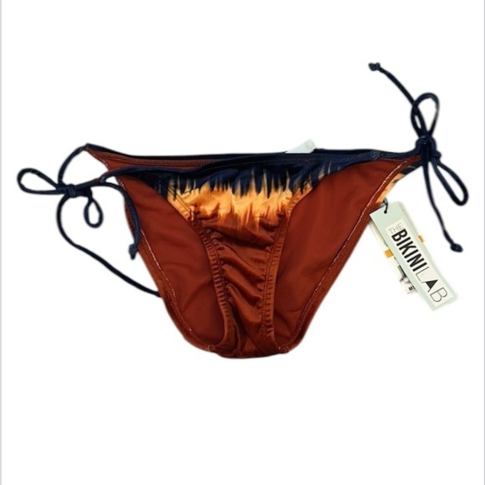 Bikini Lab velour tie dye string bikini swim bottoms size small